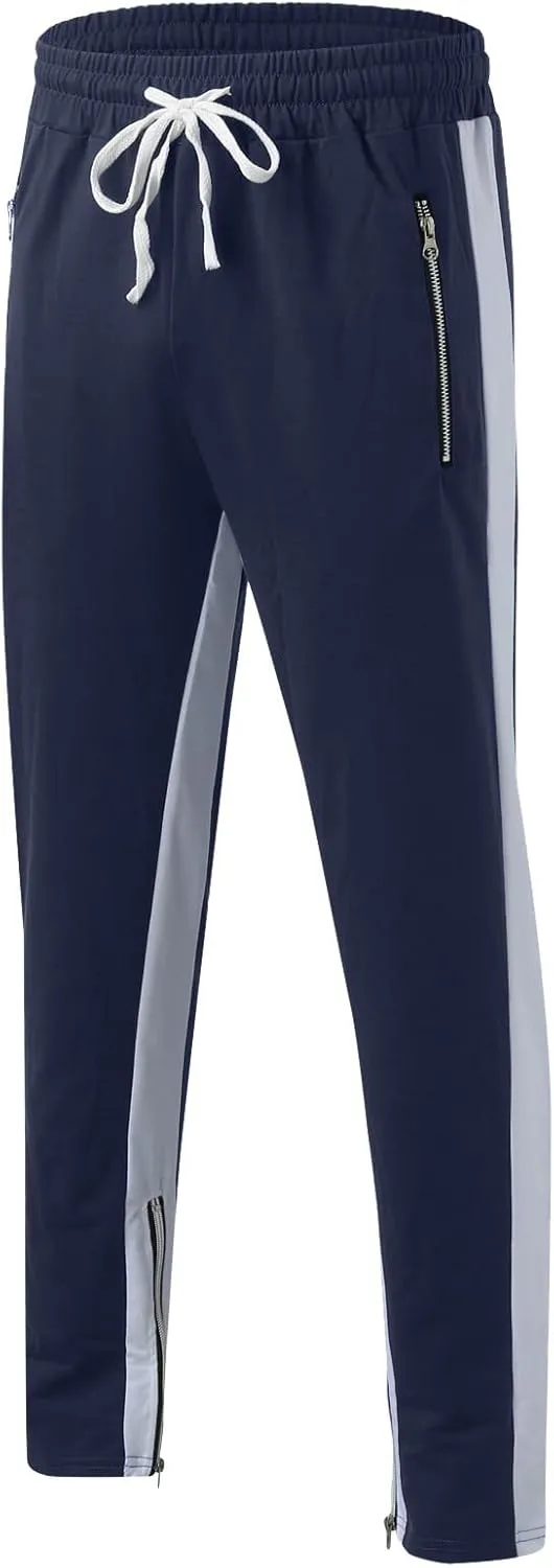 Cargo Sweatpants for Men Pants Sport Daily Workout Pants Mens Baggy Sweatpants with Pockets Fleece Sweat Pants Black