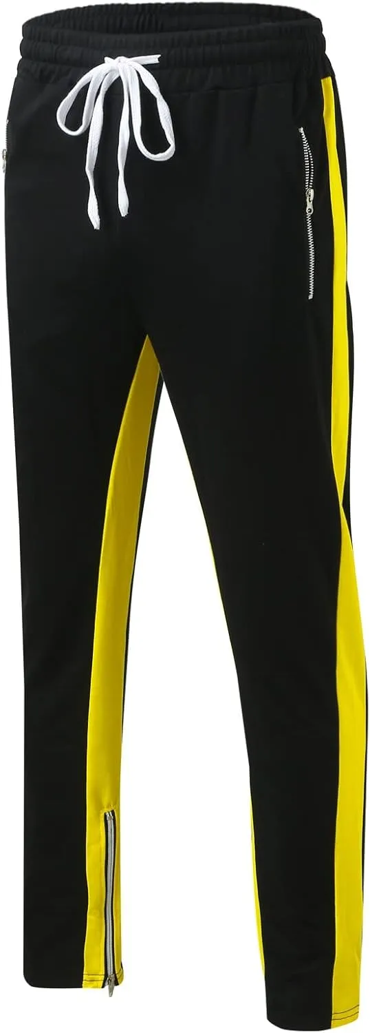 Cargo Sweatpants for Men Pants Sport Daily Workout Pants Mens Baggy Sweatpants with Pockets Fleece Sweat Pants Black