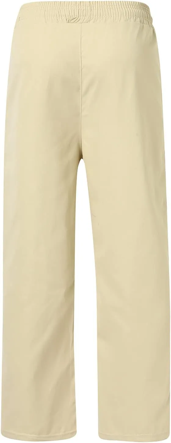 Cargo Trousers for Men and Tall Jogger Sweatpants Cargo Joggers for Men Stretch Relaxed Fit Elastic Waist Trousers