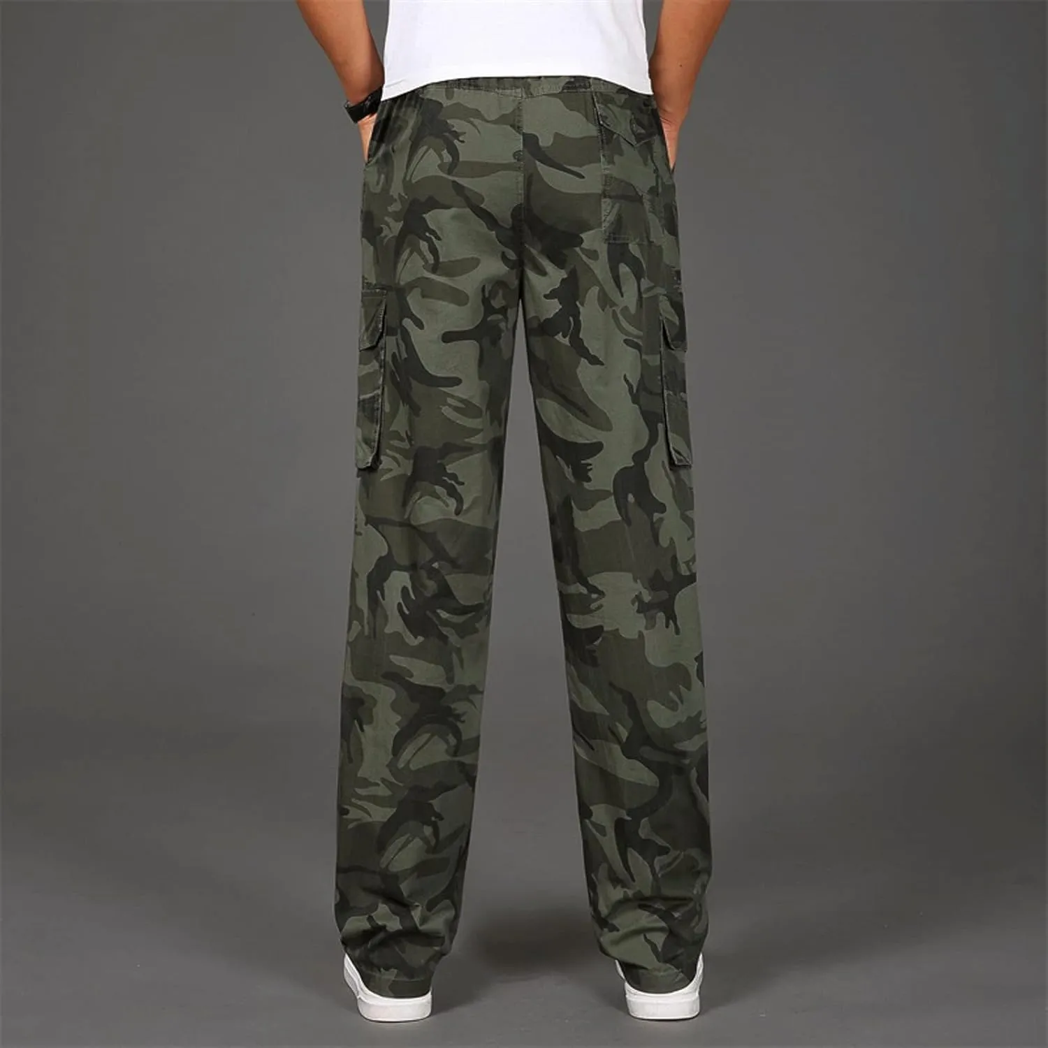 Cargo Trousers for Men Cargo Pants Men's Tech Fleece Active Athletic Casual Open Bottom Cargo Sweatpants with Pockets