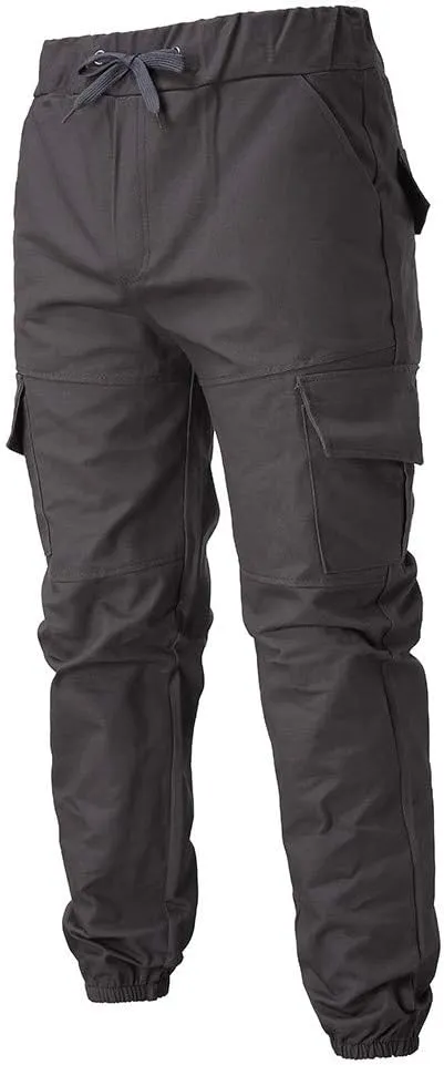 Cargo Trousers for Men Casual Jogger Sweatpants for Men Multi-Pocket Cargo Pants Drawstring Sports Trousers Stretch