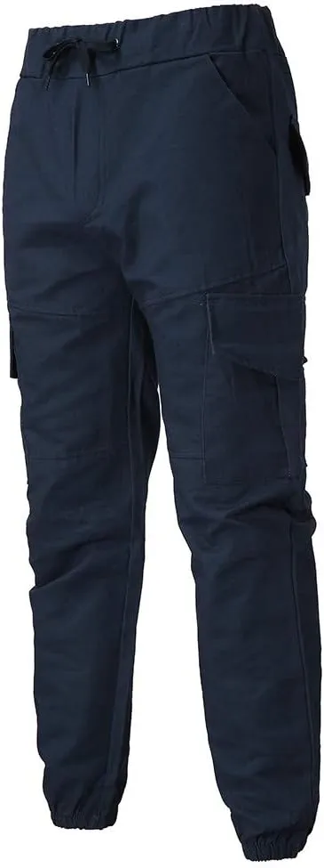 Cargo Trousers for Men Casual Jogger Sweatpants for Men Multi-Pocket Cargo Pants Drawstring Sports Trousers Stretch