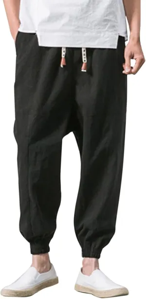Cargo Trousers for Men Loose-fit Pants Athletic Drawstring Pant with Pocket Men's Heavyweight Fleece Cargo Sweatpants