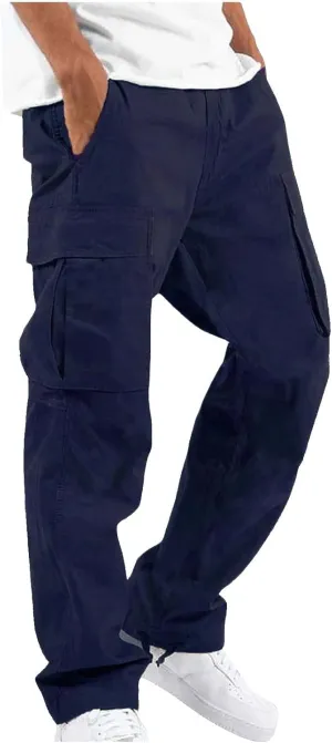 Cargo Trousers for Men Multi-Pocket Pants Tooling Men's Pants Golf Pants Men Stretch Men's Heavyweight Cargo Fleece