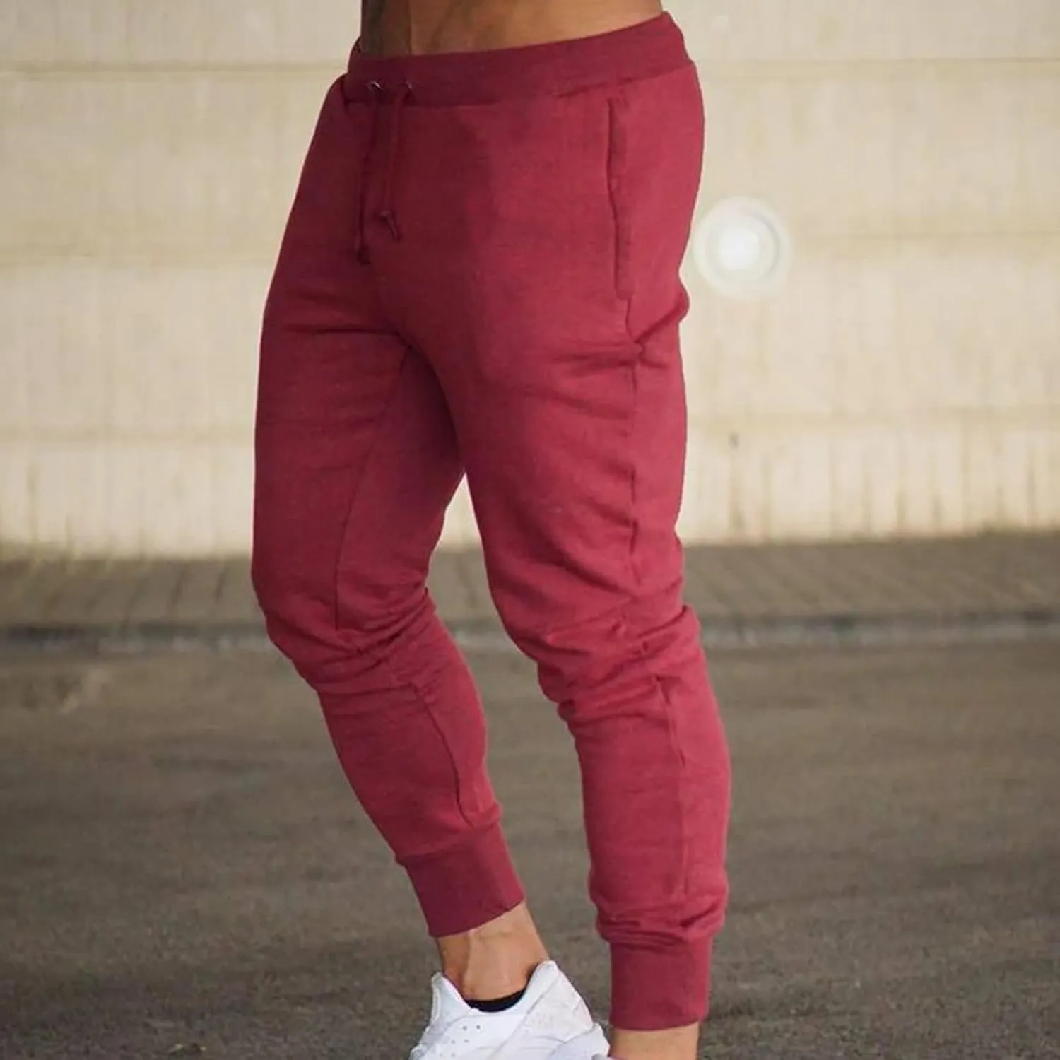 Cargo Trousers for Men Pants Casual Drawstring Athletic Jogger Sports Outdoor Trousers Mens Active Fleece Athletic