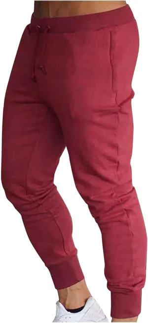 Cargo Trousers for Men Pants Casual Drawstring Athletic Jogger Sports Outdoor Trousers Mens Active Fleece Athletic
