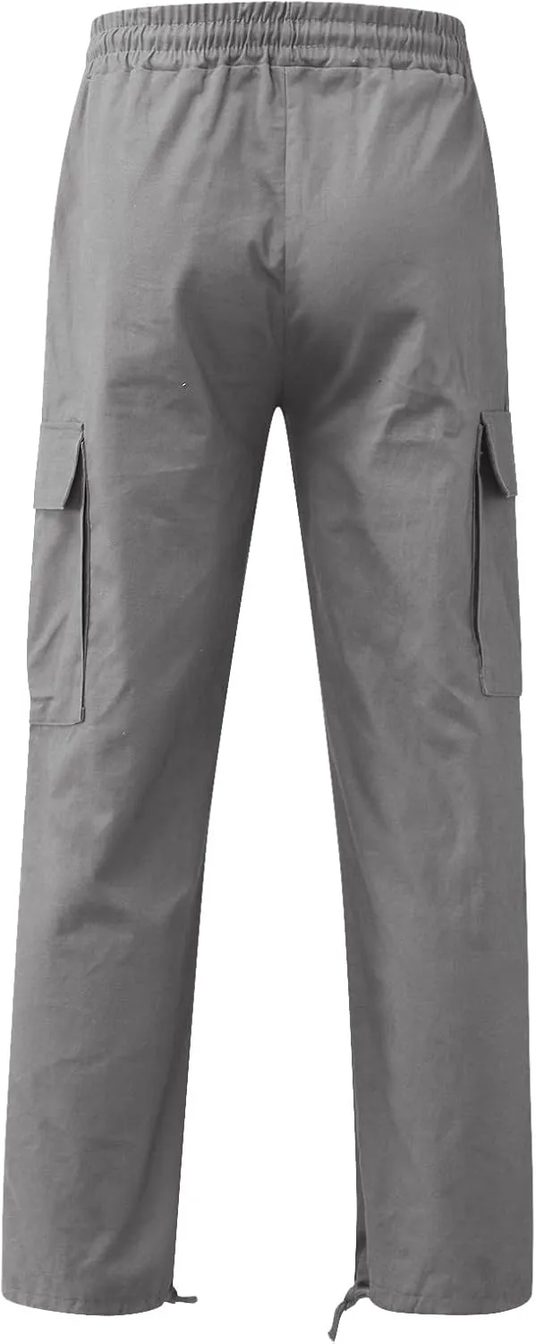 Cargo Trousers for Men Pants Hip Hop Letter Printed Street Hip Hop Jogging Sweatpants Casual Elastic Waist Trousers