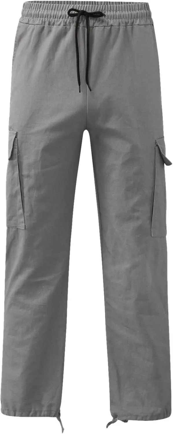 Cargo Trousers for Men Pants Hip Hop Letter Printed Street Hip Hop Jogging Sweatpants Casual Elastic Waist Trousers