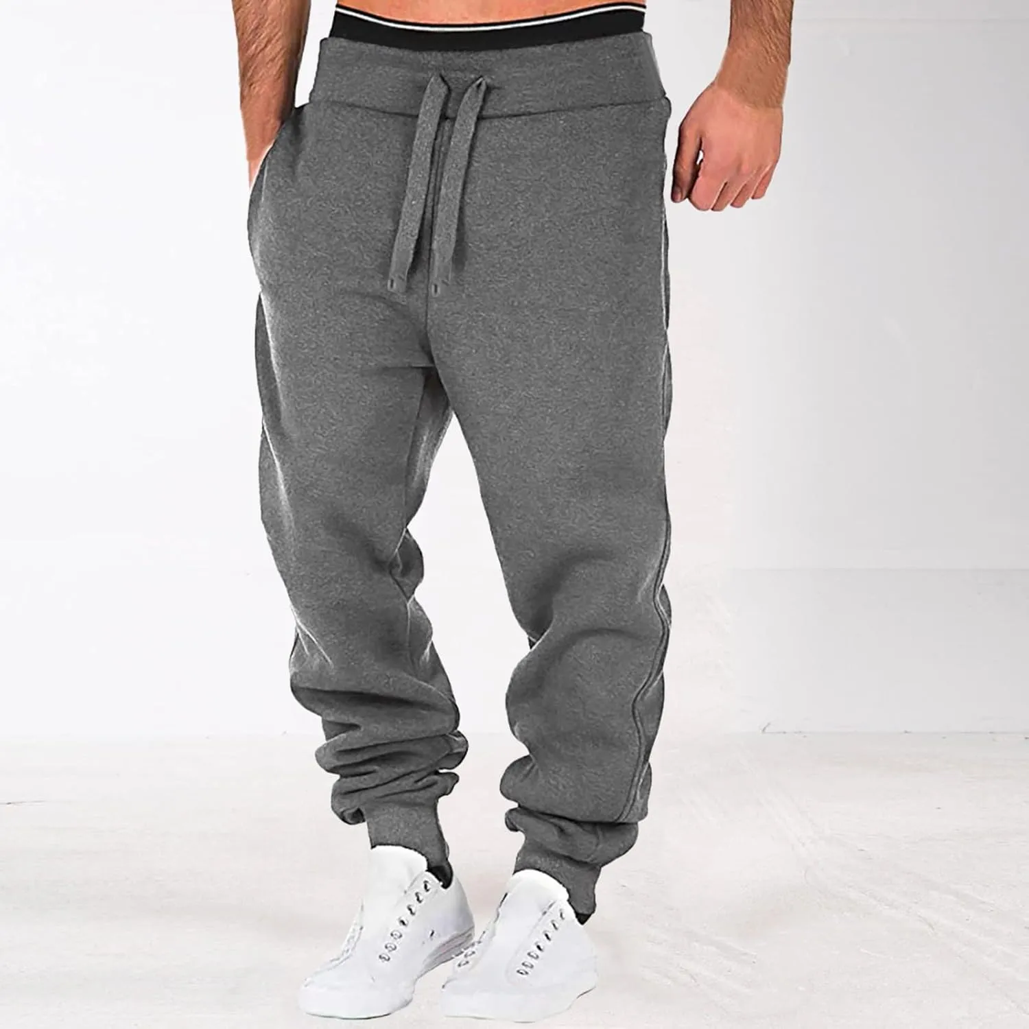 Cargo Trousers for Men Pants Outdoor Pant Casual Pants for Men False Zipper Pockets Low Rise Jogging Pants Straight