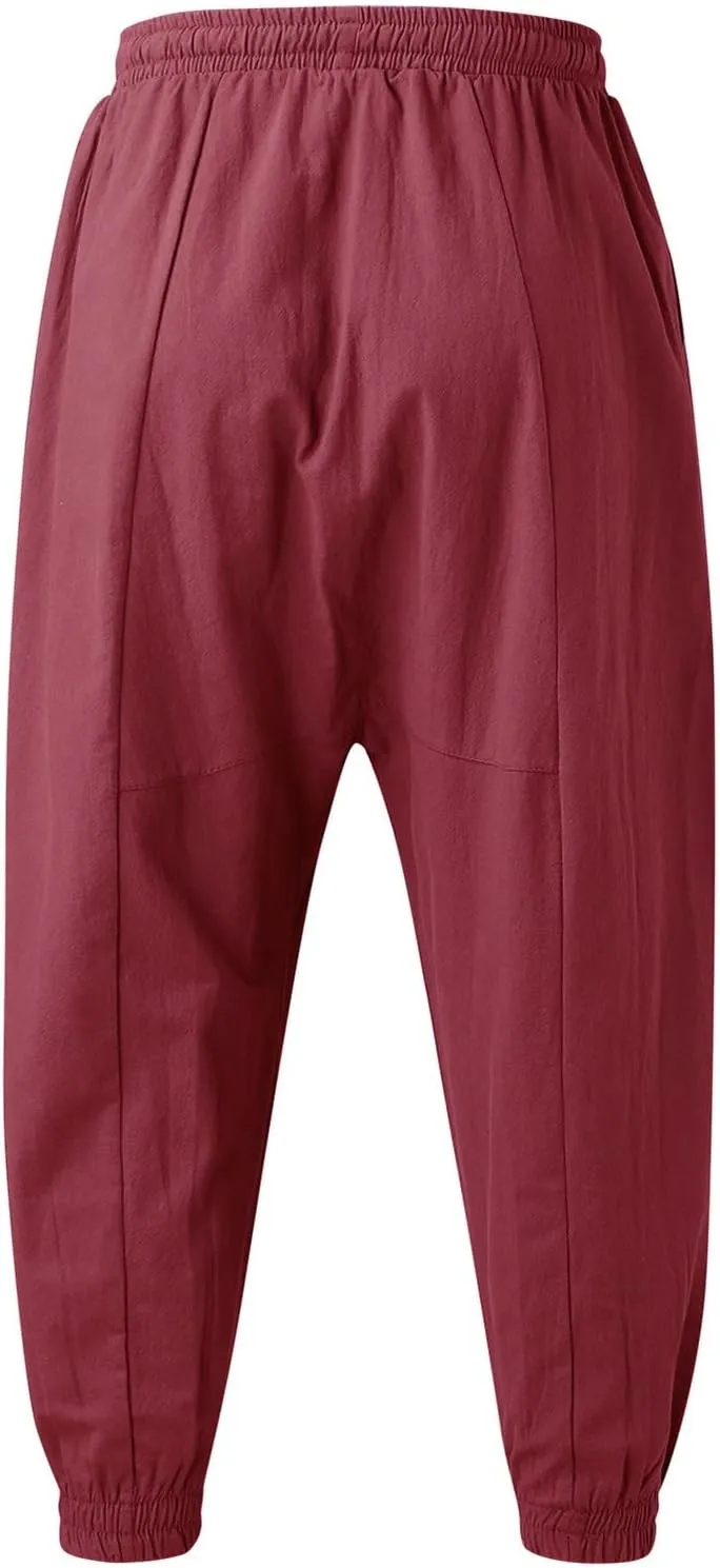 Cargo Trousers for Men Sweatpants Jogging Bottoms Regular Fit Fleece Tracksuit Joggers Gym Sport Drawstring Trousers