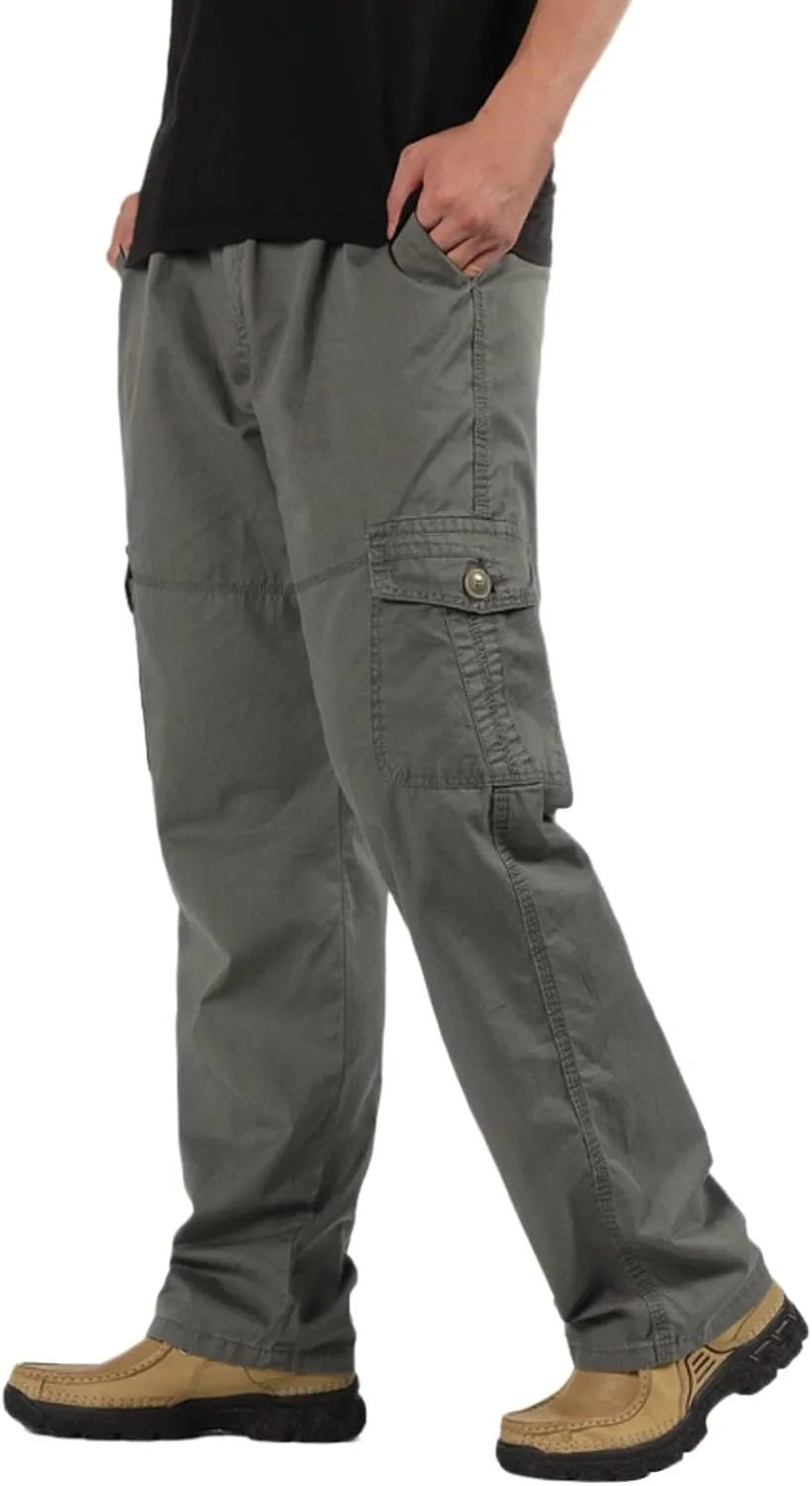 Cargo Trousers for Men with Pockets Men's Basic Active Fleece Jogger Pants Regular and Big & Tall Sizes for Workout