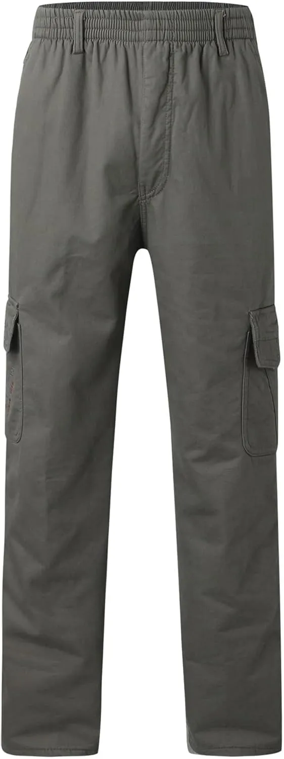 Cargo Trousers for Men with Pockets Men's Basic Active Fleece Jogger Pants Regular and Big & Tall Sizes for Workout