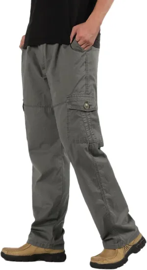 Cargo Trousers for Men with Pockets Men's Basic Active Fleece Jogger Pants Regular and Big & Tall Sizes for Workout