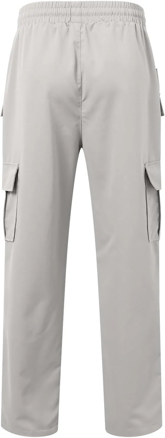 Cargo Work Pants for Men Slim Fit Multi Pockets Trendy Casual Trousers Lightweight Streetwear Outdoor Hiking Pants