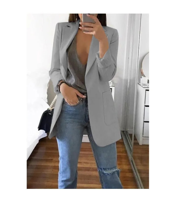 Casual Blazer - Dames - Elegante Blazer van hoogwaardige stof met getailleerde pasvorm en moderne stijl