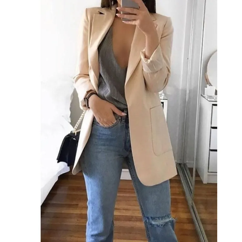 Casual Blazer - Dames - Elegante Blazer van hoogwaardige stof met getailleerde pasvorm en moderne stijl