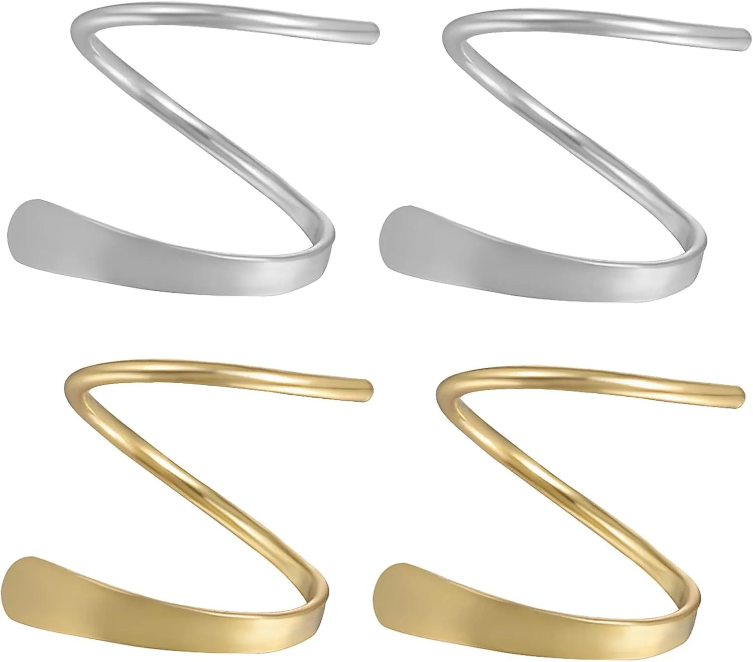 CLISPEED 2 Pairs Twisted Spiral Ear Cuff Earrings Stylish Ear Climbers for Women for Any Occasion Versatile Wrap Design for Unique Looks