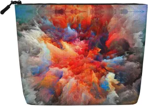 Colorful Clouds Print Cosmetic Bags for Women Large Capacity Purse Travel Toiletry Zipper Storage Pouch