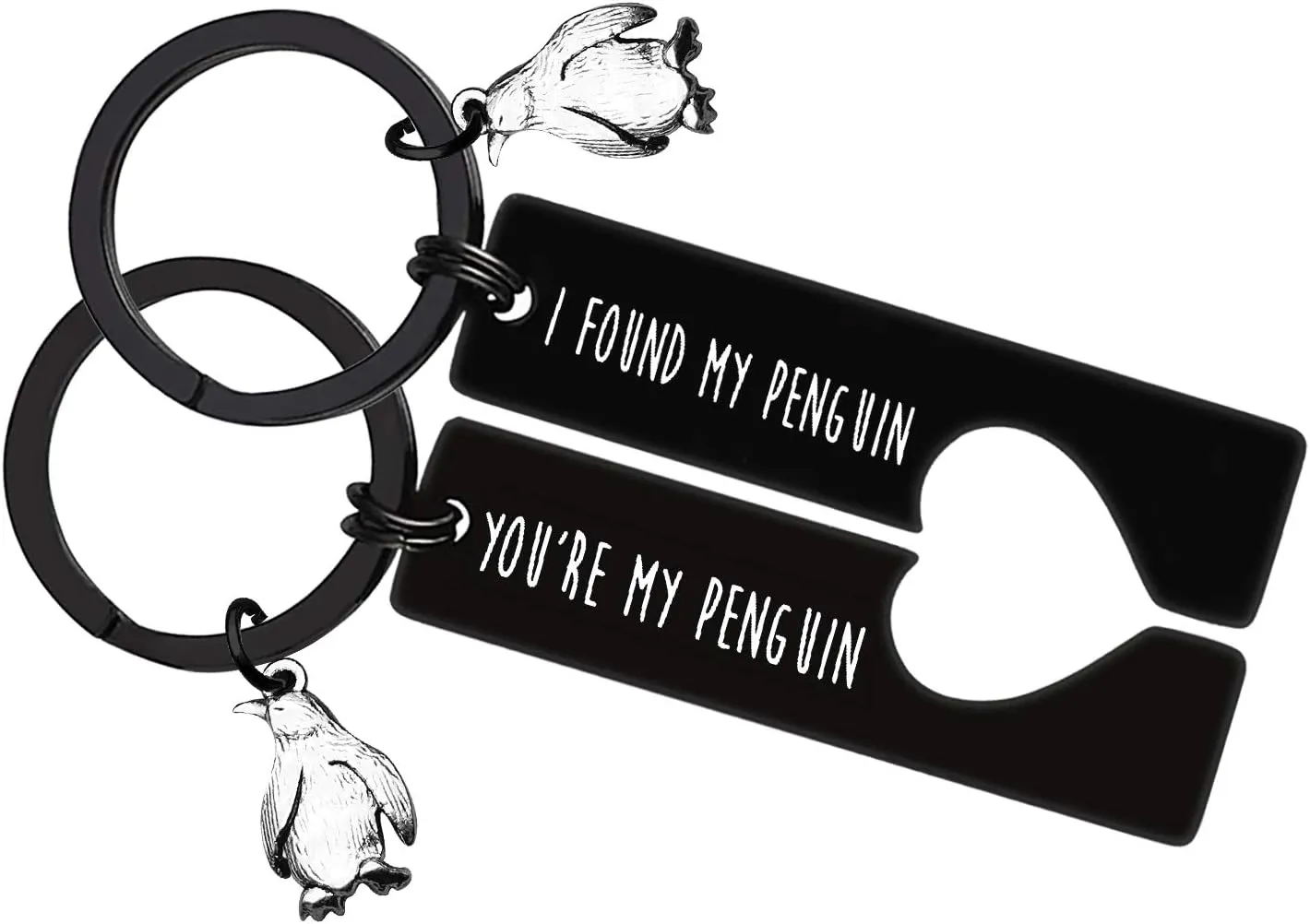 Couple Jewelry Keychain Penguin Lover Couple Keychain Jewelry Boyfriend Girlfriend Valentine's Day Jewelry Couple Keyring for Husband Wife Christmas Wedding Anniversary Birthday Gift for Him Her