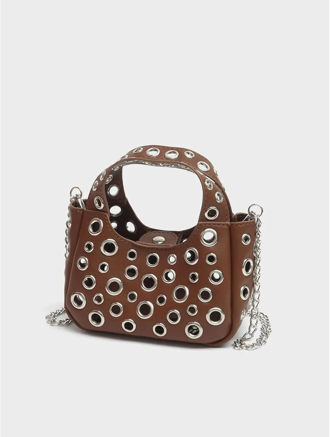 Cute Purse Studded Punk Purses Going Out Y2K Leather Shoulder Bag Everyday Vintage Handbag Aesthetic Purses