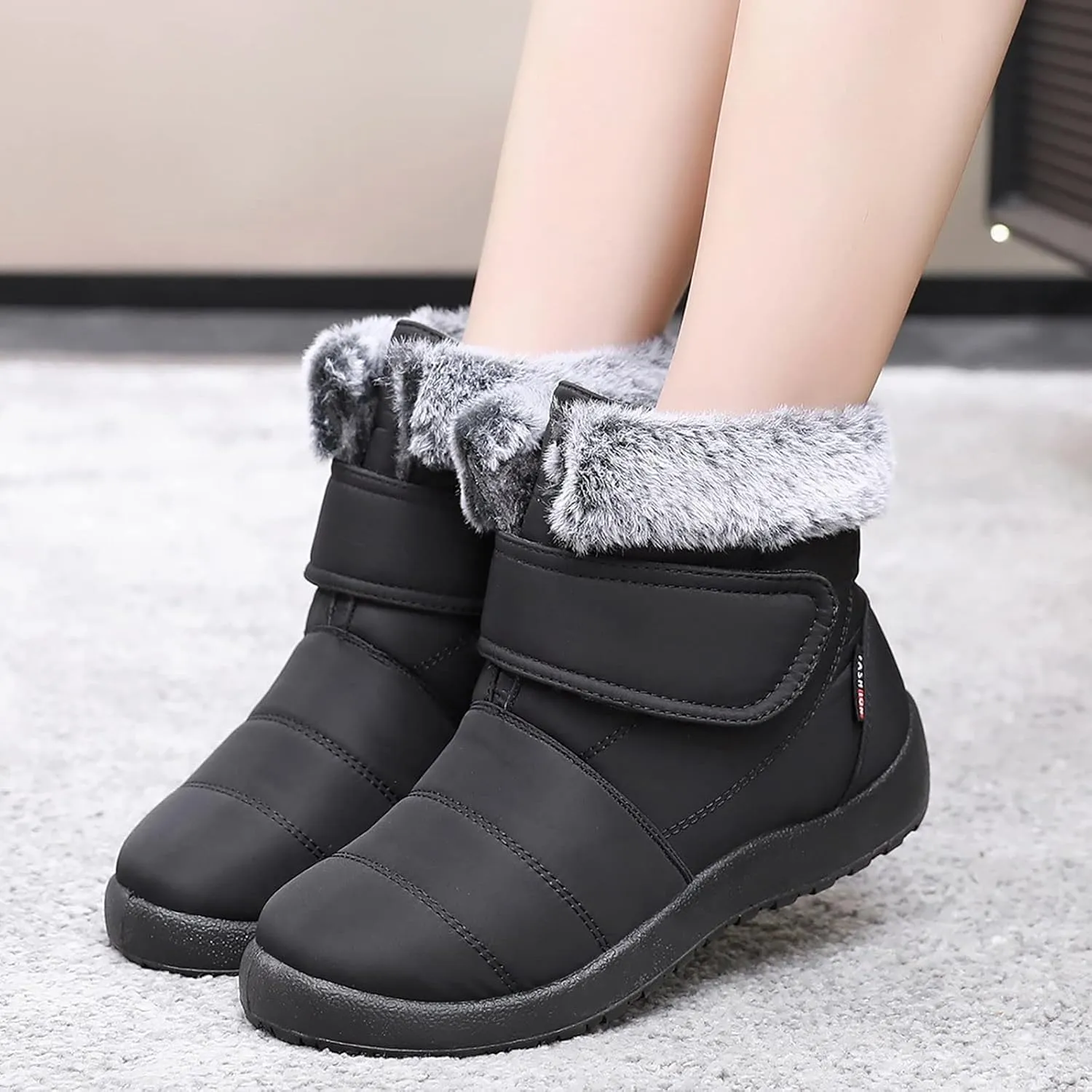 Cute Winter Boots for Women Fashion Snow Boots Waterproof Women Womens Winter Boots Size 9 Wide Fashion Women Boots Winter Waterproof Outdoor Hiking Shoes Botas Nieve Trabajo