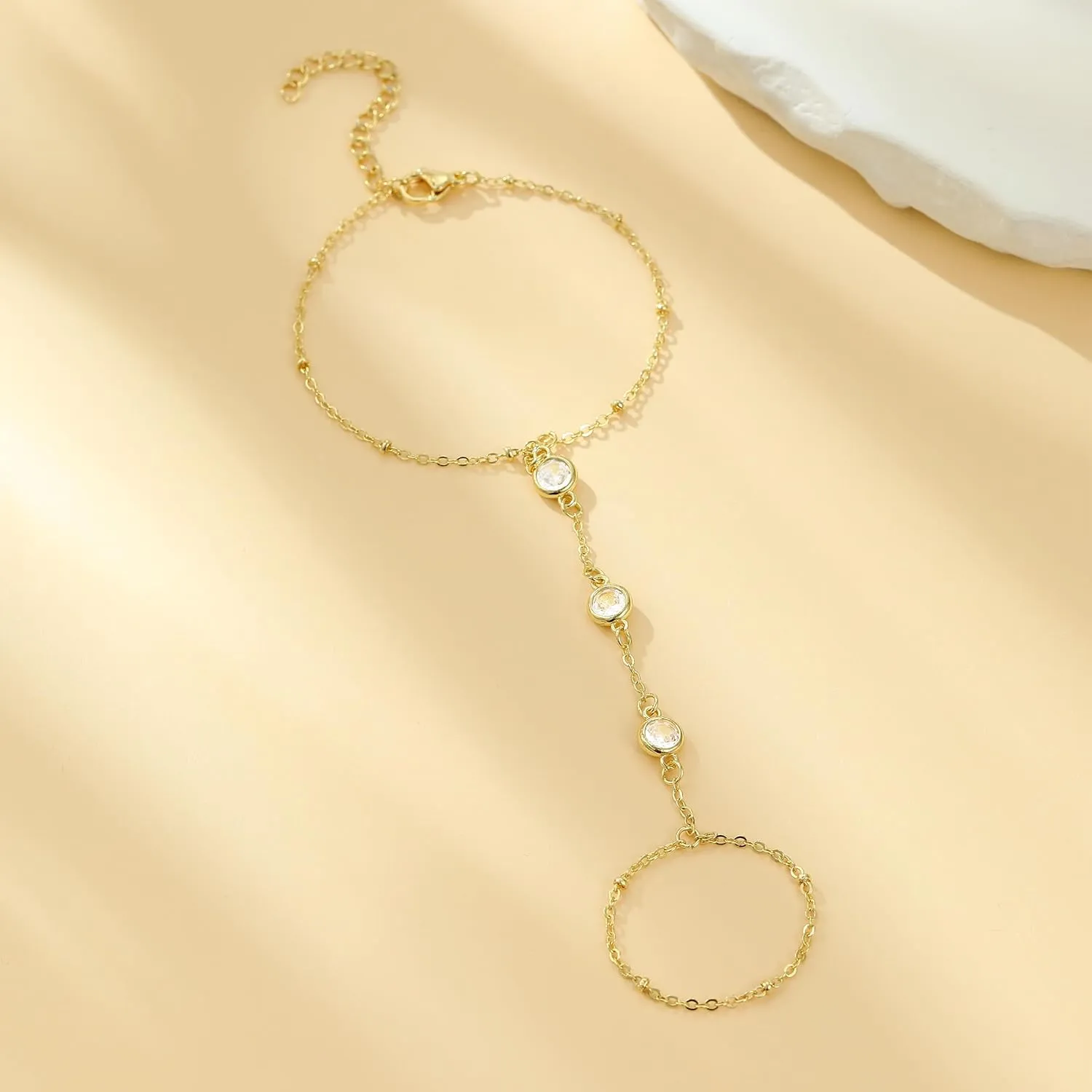 Dainty Gold Bracelets for Women Trendy Evil Eye Bracelets Hand Chain Bracelet Turkish Lucky Hand Jewelry Gifts