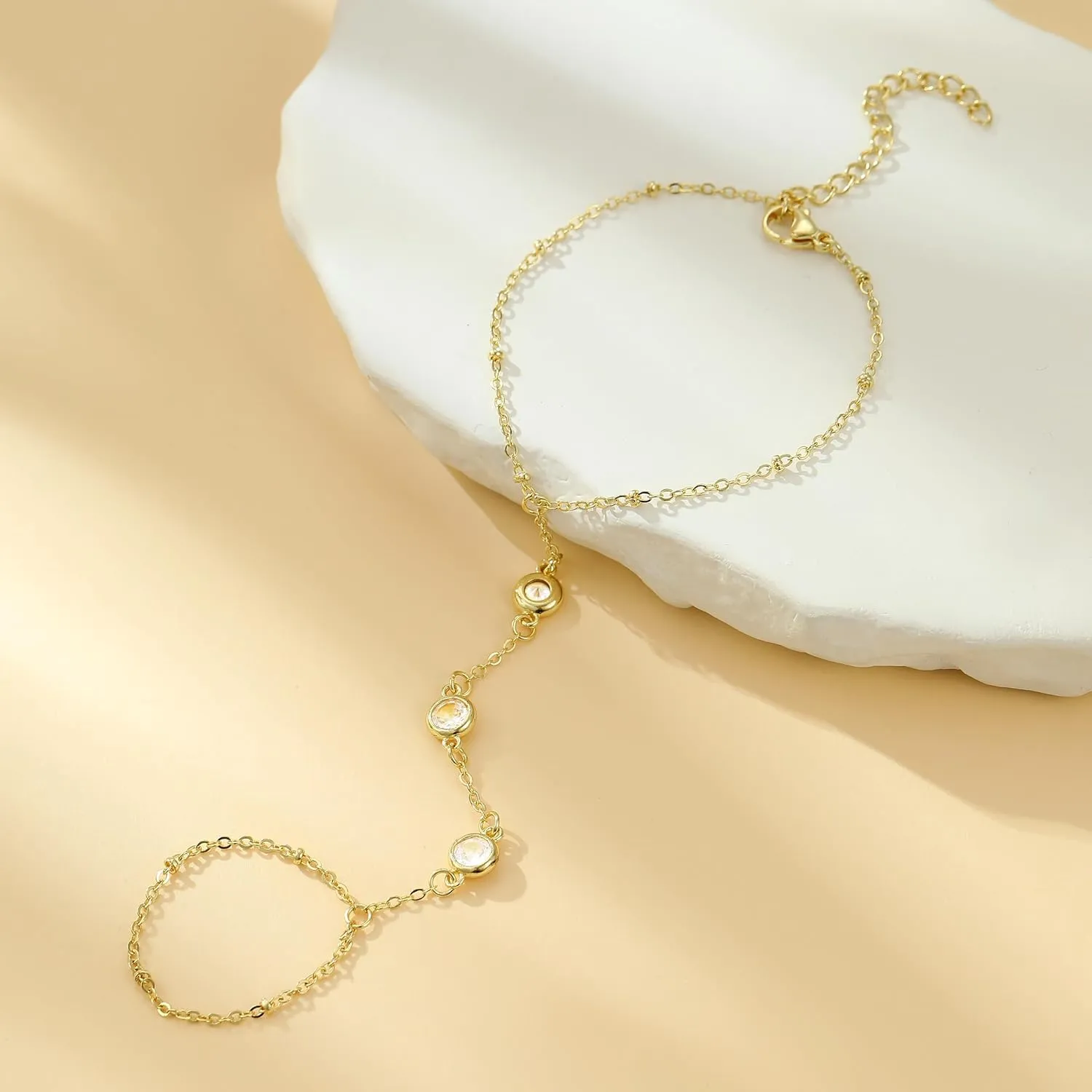 Dainty Gold Bracelets for Women Trendy Evil Eye Bracelets Hand Chain Bracelet Turkish Lucky Hand Jewelry Gifts