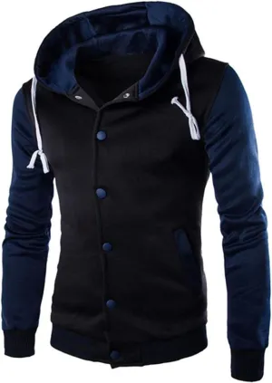 DuDubaby Long Sleeve Hoodie for Men Casual Loose Hooded Long Sleeve Padded Sweatshirt Pullover Big Pockets