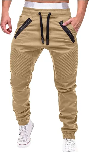 DuDubaby Mens Lounge Pants Mens Stretch Pants Overalls Drawstring Multi Pocket Casual Pants Hiking Pants Cotton Twill Pants