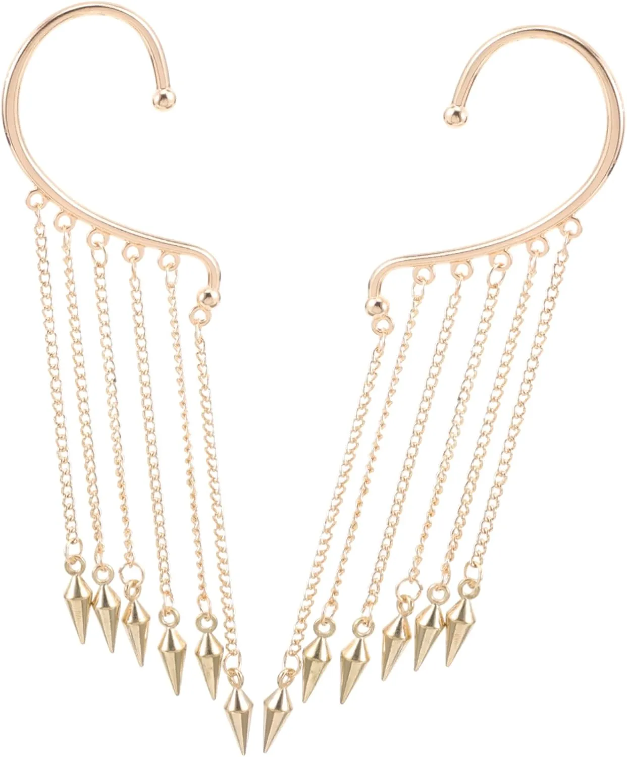 Elegant Tassel Earrings Chain Ear Cuffs Non-piercing Ear Cuff Earrings