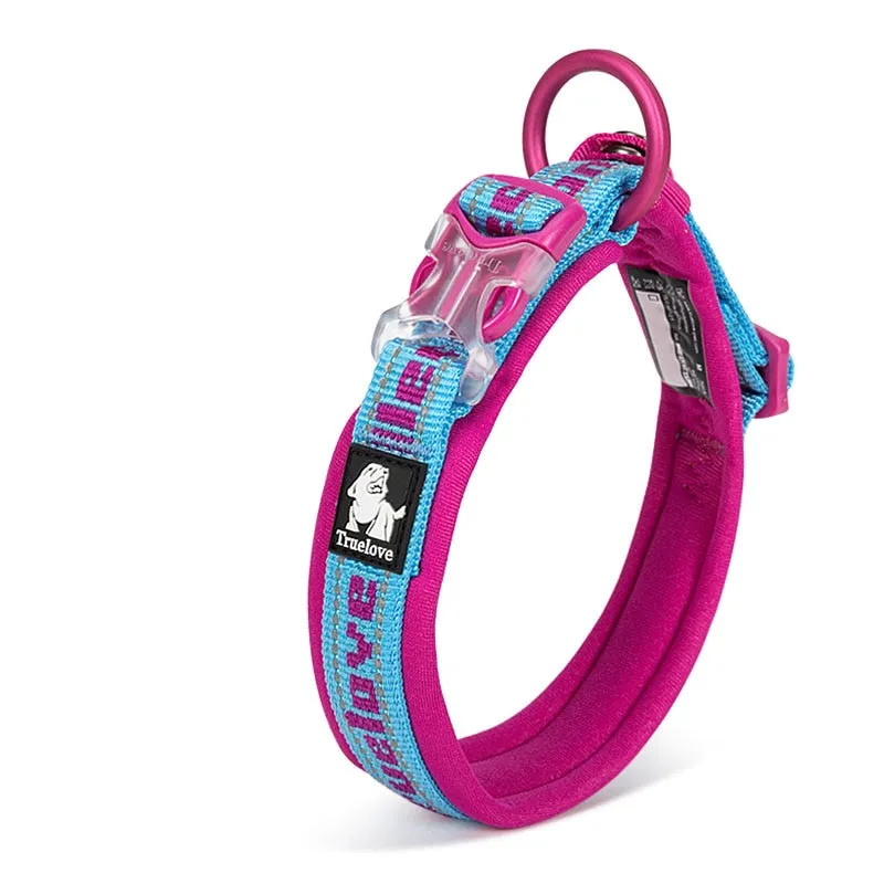 Embroider Neoprene Pet Dog Collar -Nylon Adjustable Dog Collars For Bigand  Small Dogs- Running Reflective .