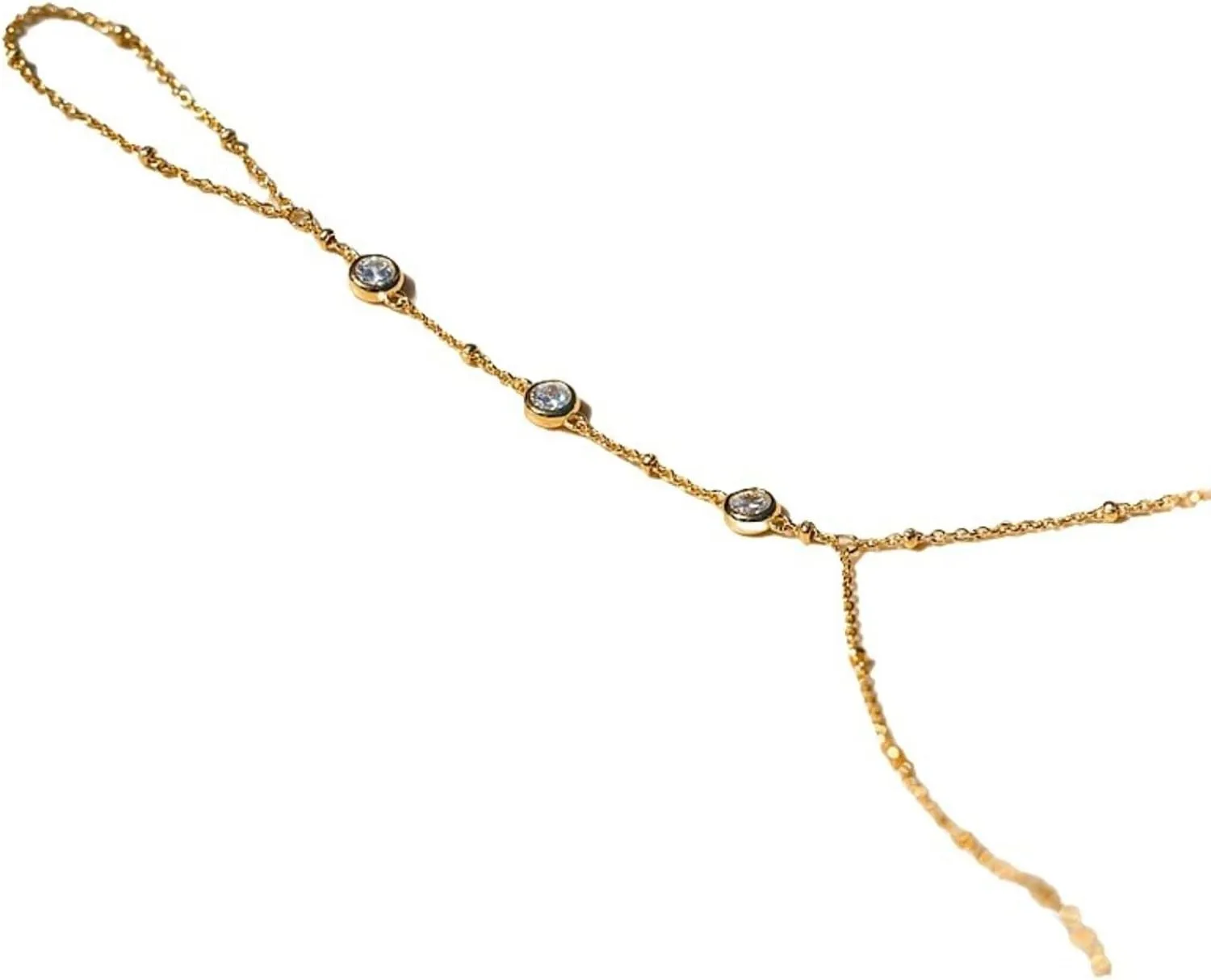 Exquisite Personalized Gold and Silver Bracelets for Women - Hand Chain with Crystal Ring - Versatile Jewelry Gift
