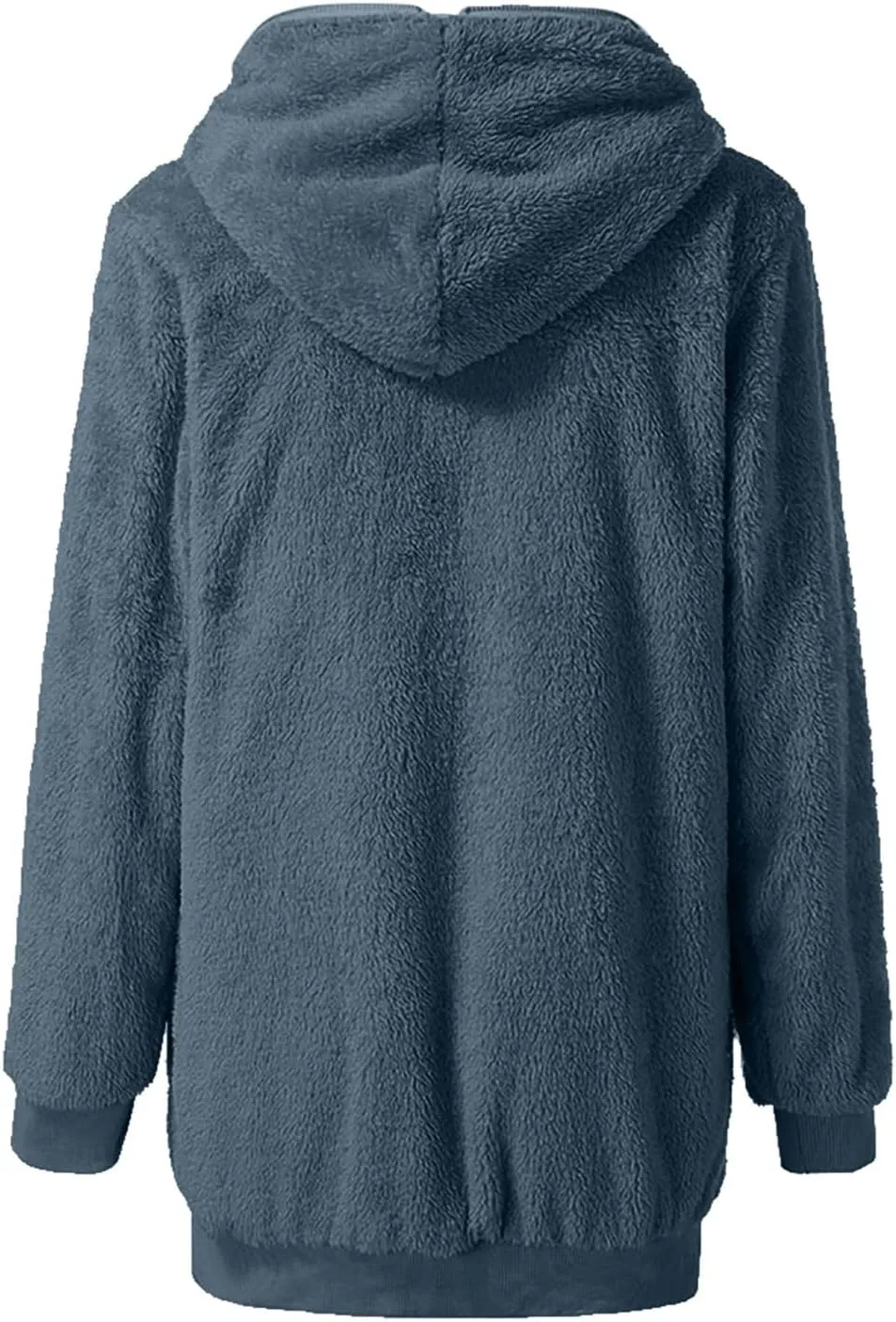 Fleece Jacket Women Sherpa Zip Up Long Sleeve Lapel Hoodies Faux Fur Coats Oversized Cardigan Sweaters Shaggy Outfits