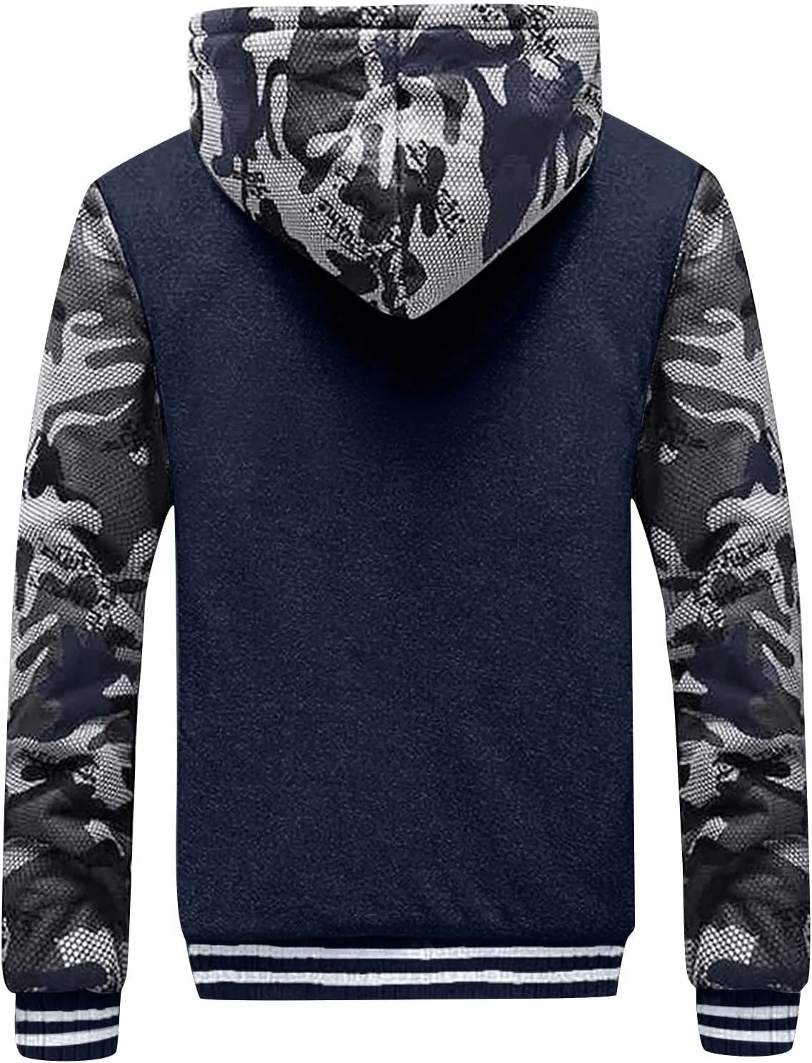 Fleece Lined Hoodie for Men Pullover Winter Workout Fleece Hoodie Jackets Full Zip Wool Warm Thick Coats