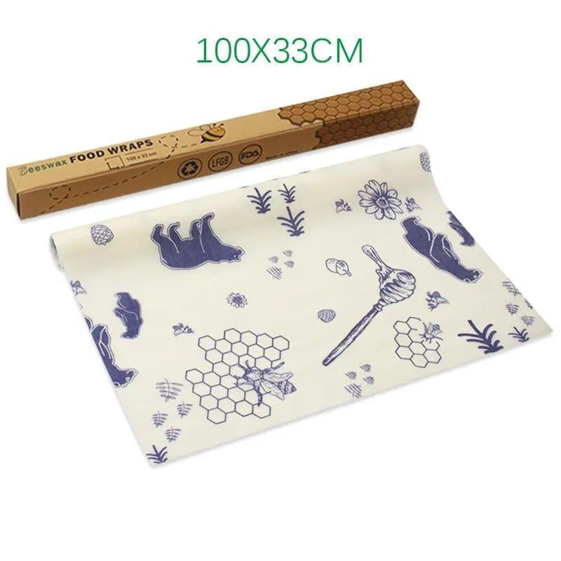Floral Patterned Beeswax Food Wrap Film