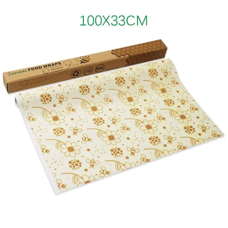 Floral Patterned Beeswax Food Wrap Film