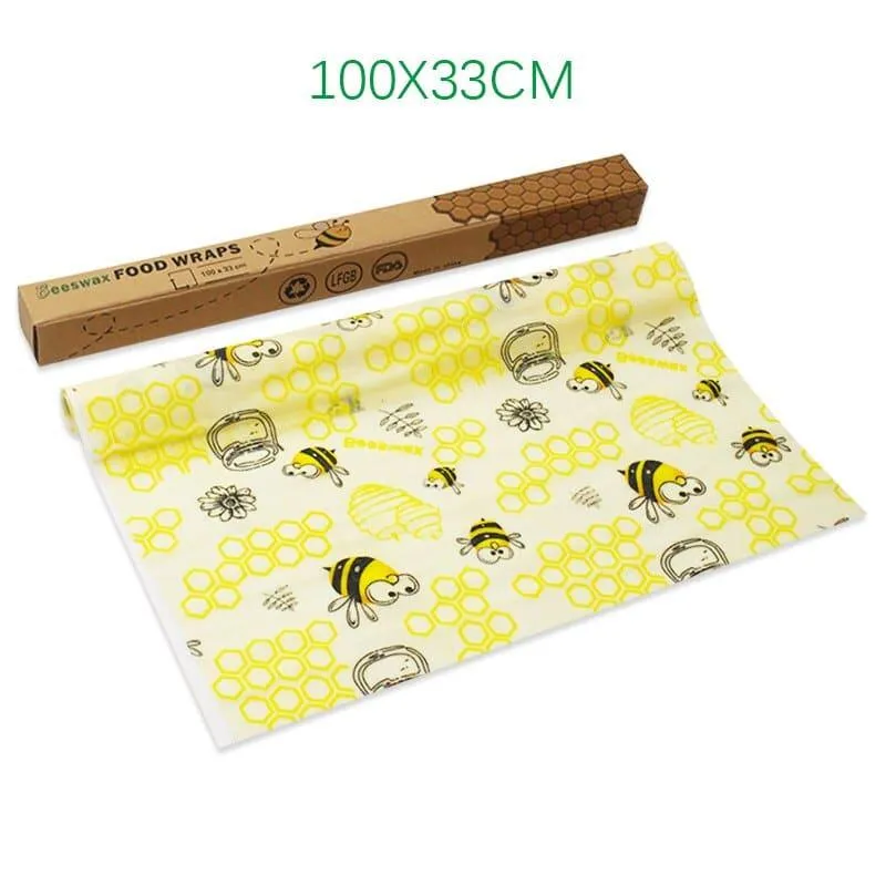Floral Patterned Beeswax Food Wrap Film