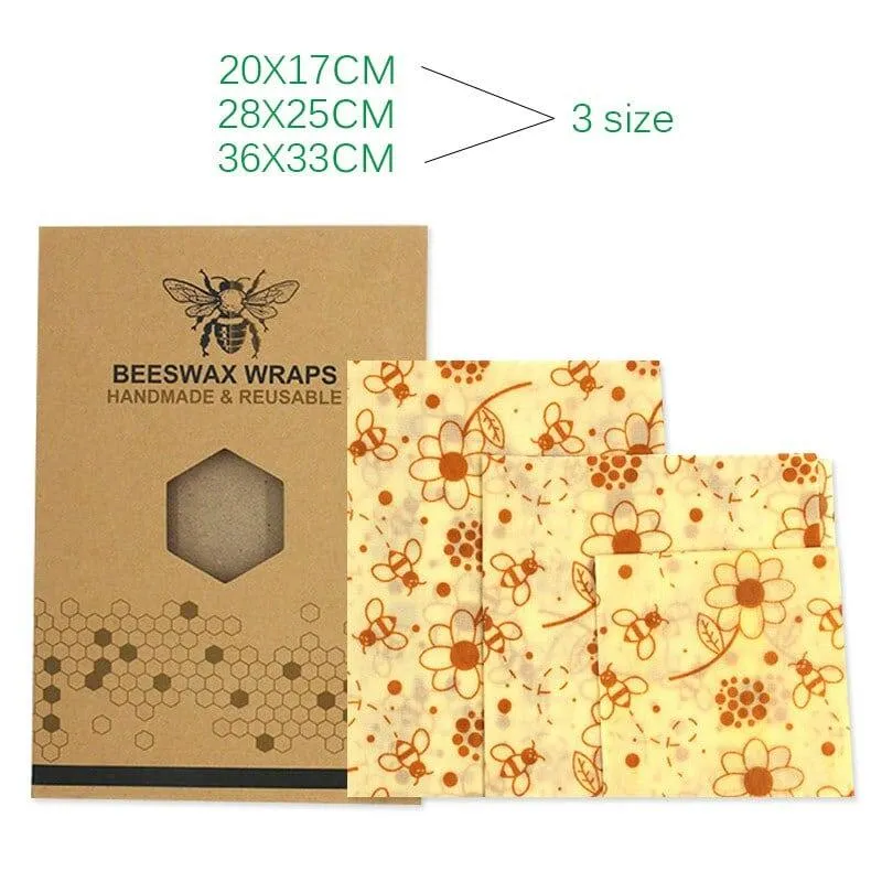 Floral Patterned Beeswax Food Wrap Film