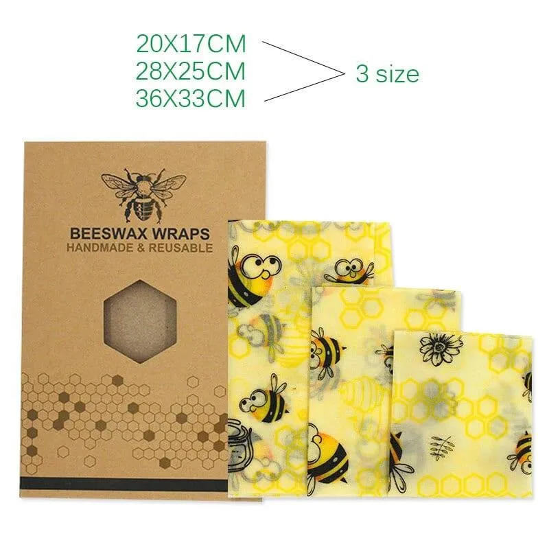 Floral Patterned Beeswax Food Wrap Film