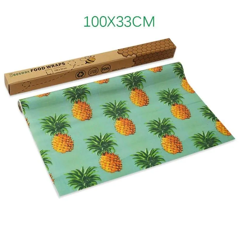Floral Patterned Beeswax Food Wrap Film