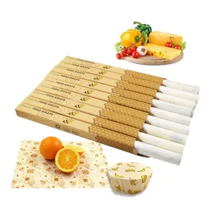 Floral Patterned Beeswax Food Wrap Film