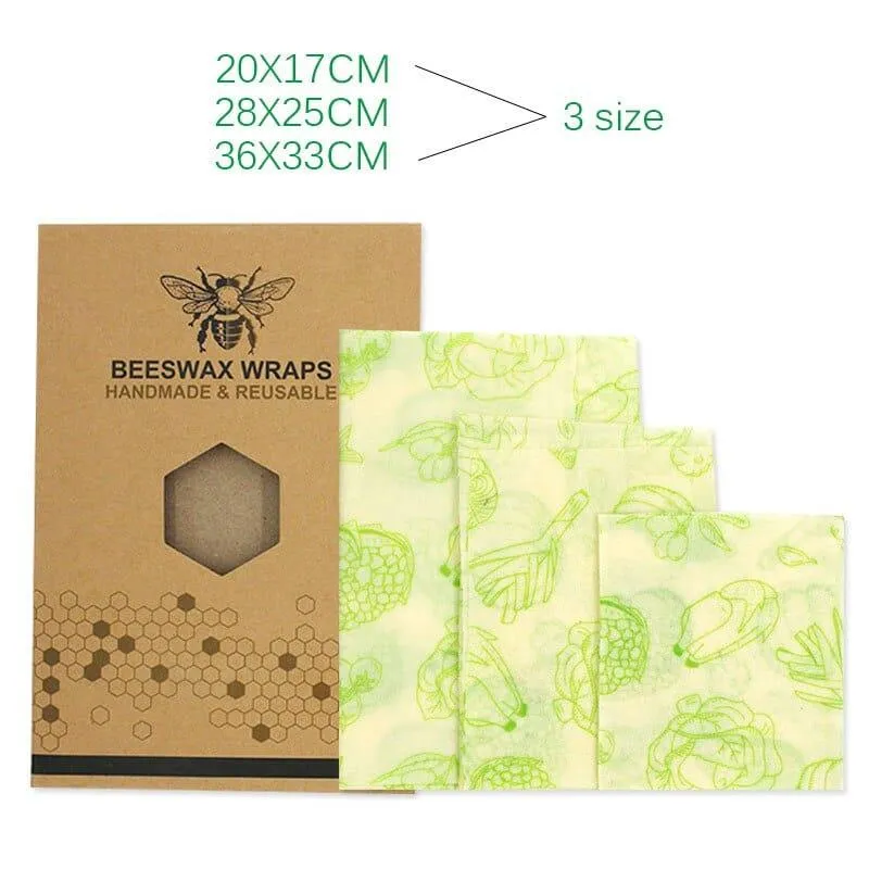Floral Patterned Beeswax Food Wrap Film