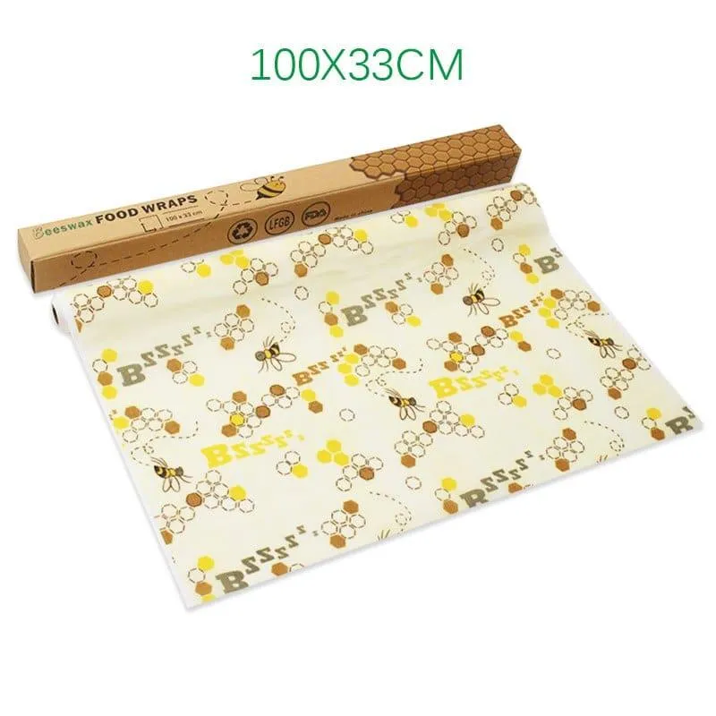 Floral Patterned Beeswax Food Wrap Film