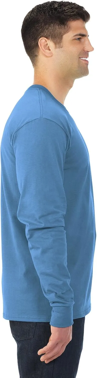 Fruit of the Loom Men's Long Asymmetric Collar