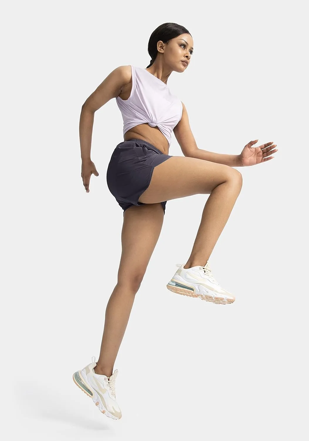 G Gradual Women's Running Shorts with Zipper Pockets Quick Dry Athletic Workout Gym 3" Shorts for Women with Comfy Liner