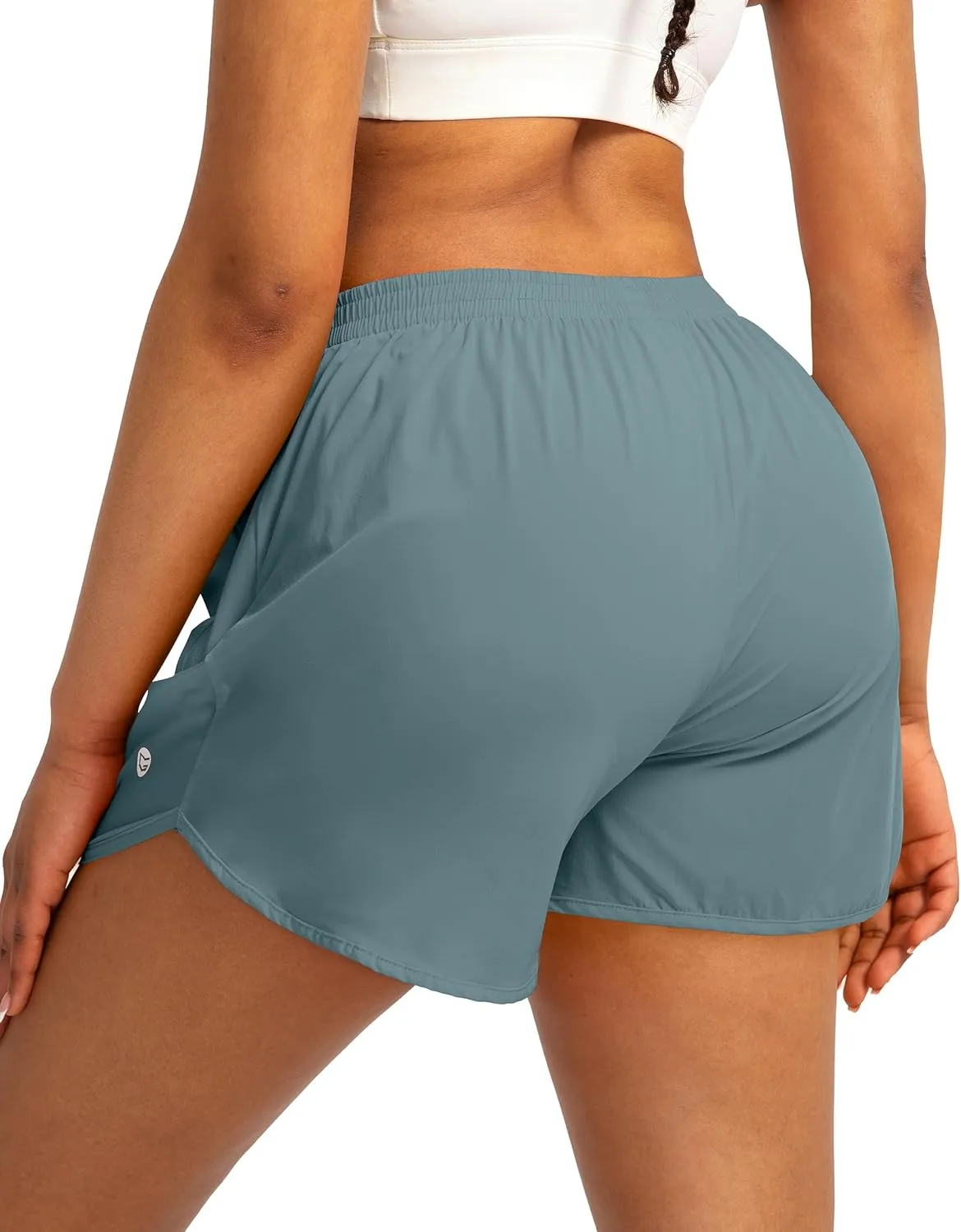 G Gradual Women's Running Shorts with Zipper Pockets Quick Dry Athletic Workout Gym 3" Shorts for Women with Comfy Liner