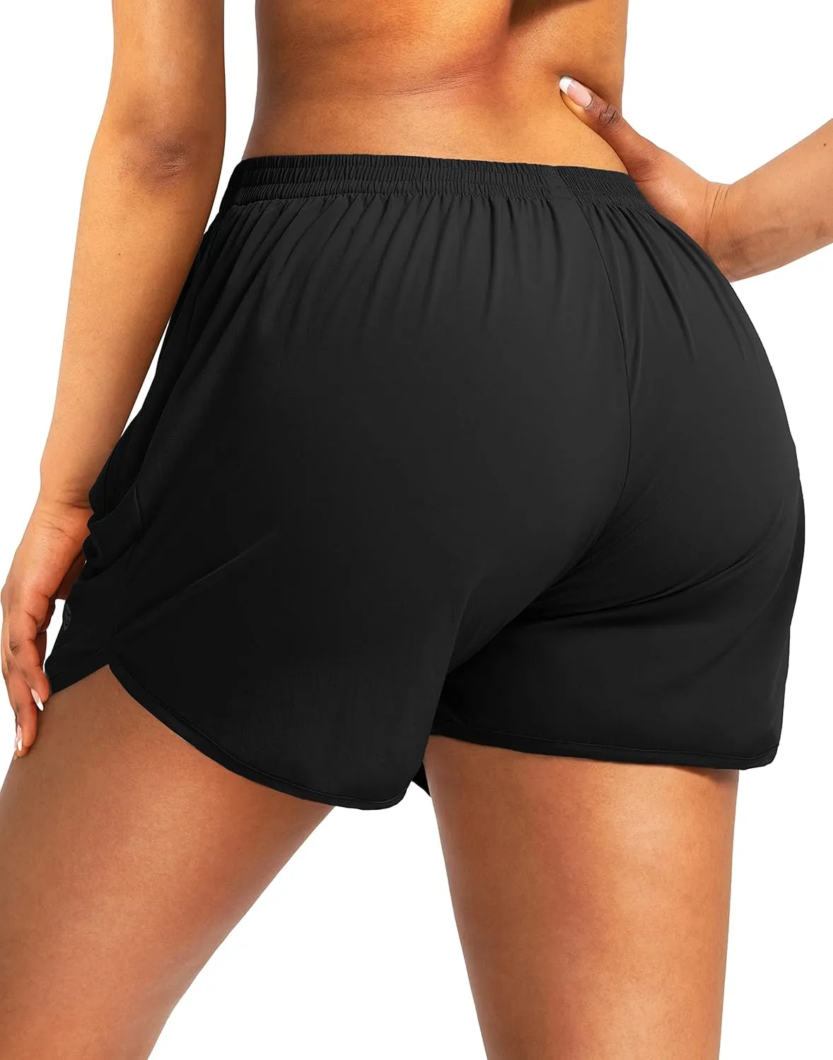 G Gradual Women's Running Shorts with Zipper Pockets Quick Dry Athletic Workout Gym 3" Shorts for Women with Comfy Liner
