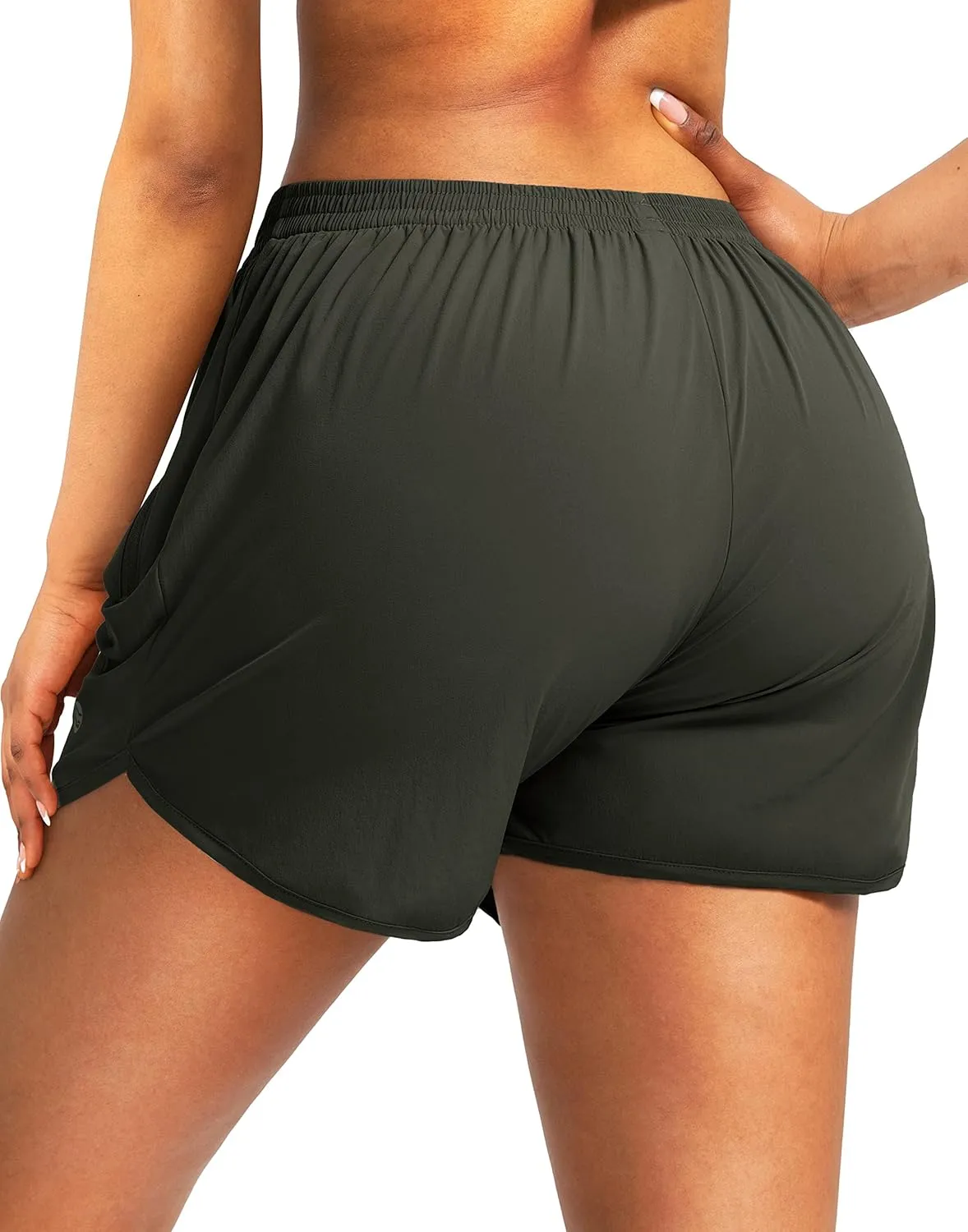 G Gradual Women's Running Shorts with Zipper Pockets Quick Dry Athletic Workout Gym 3" Shorts for Women with Comfy Liner