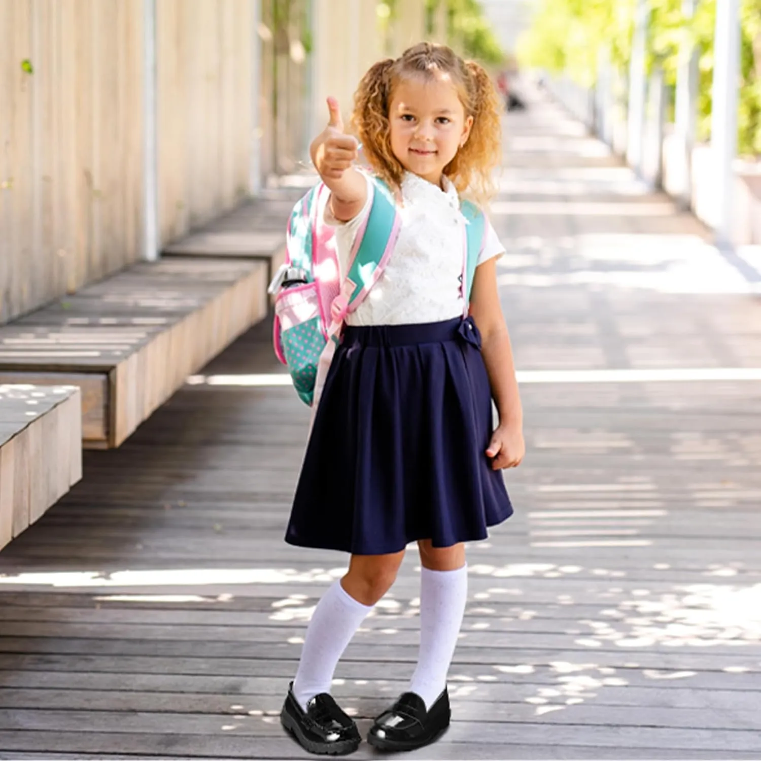 Girls Dress Shoes Chunky Loafers for Girl Platform Penny Loafers School Uniform Slip On Shoes