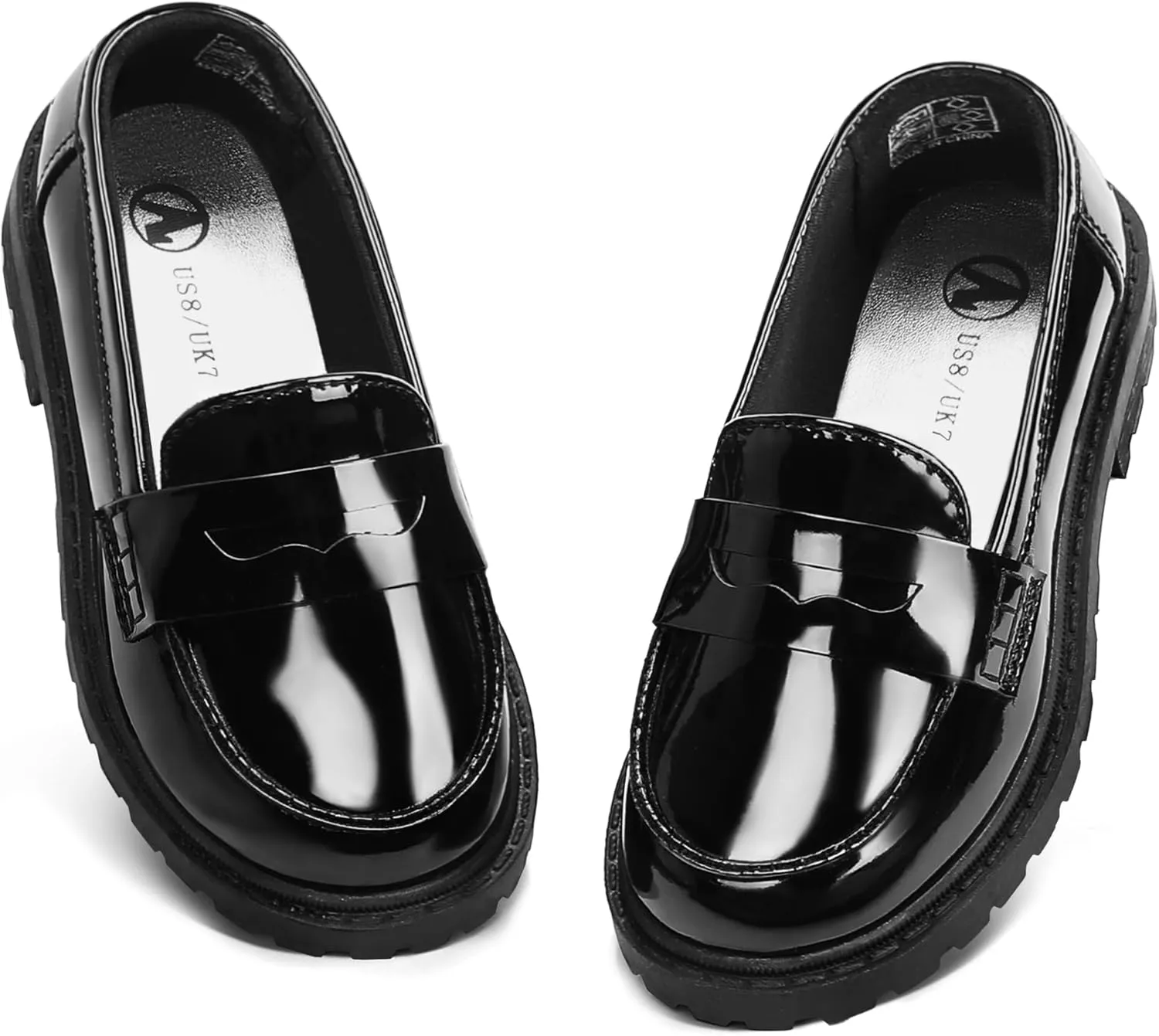 Girls Dress Shoes Chunky Loafers for Girl Platform Penny Loafers School Uniform Slip On Shoes